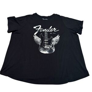 Fender Black Cotton Blend Men’s Shirt Size XL